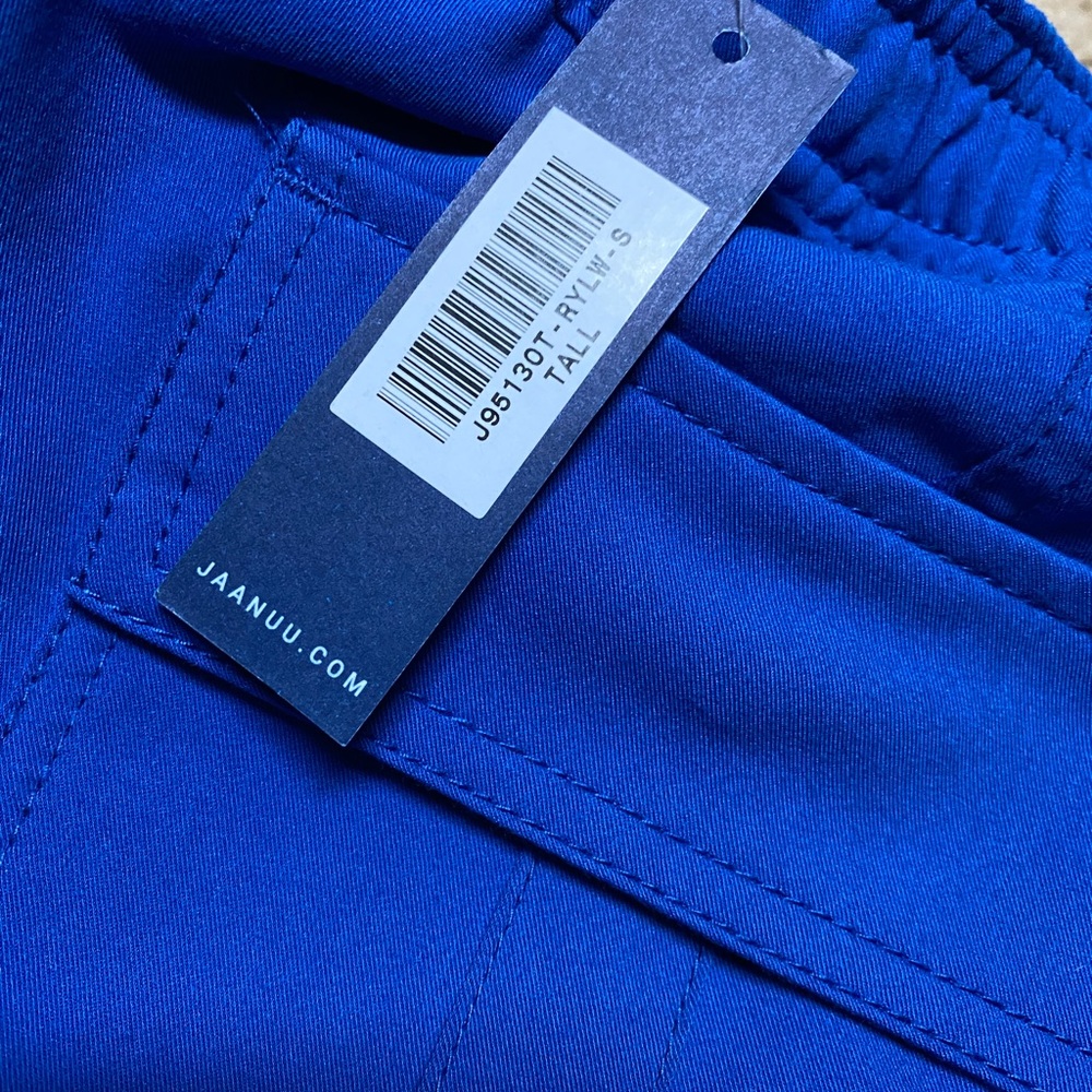 Jaanuu NWT 5-Pocket Jogger Royal Blue Scrub Pants ST